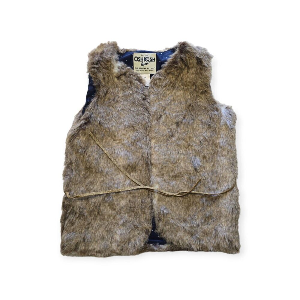 OshKosh B'gosh Fur Vest Girl Size 6